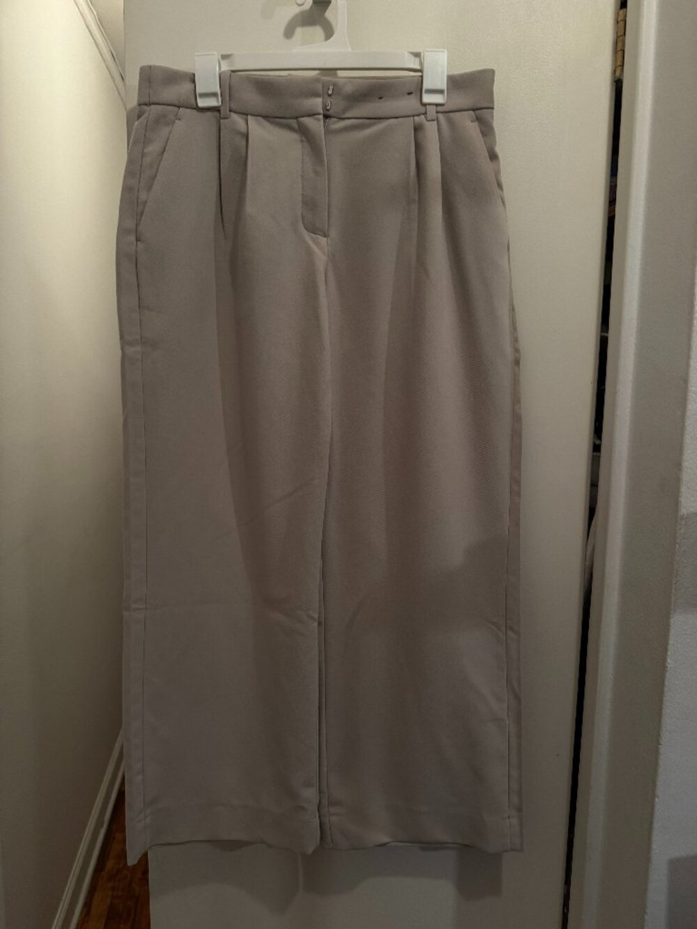 Women's Abercrombie & Fitch Sloane Tailored Wide Leg Pants Cream Size 29/8s CL